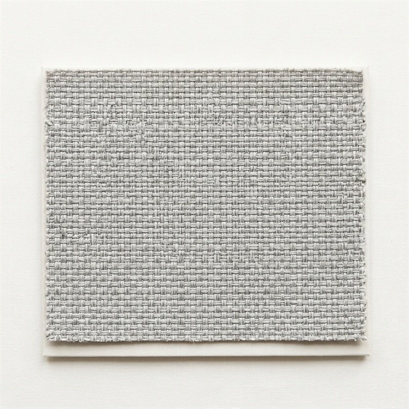 Light silver-grey woven outdoor performance awning fabric sample