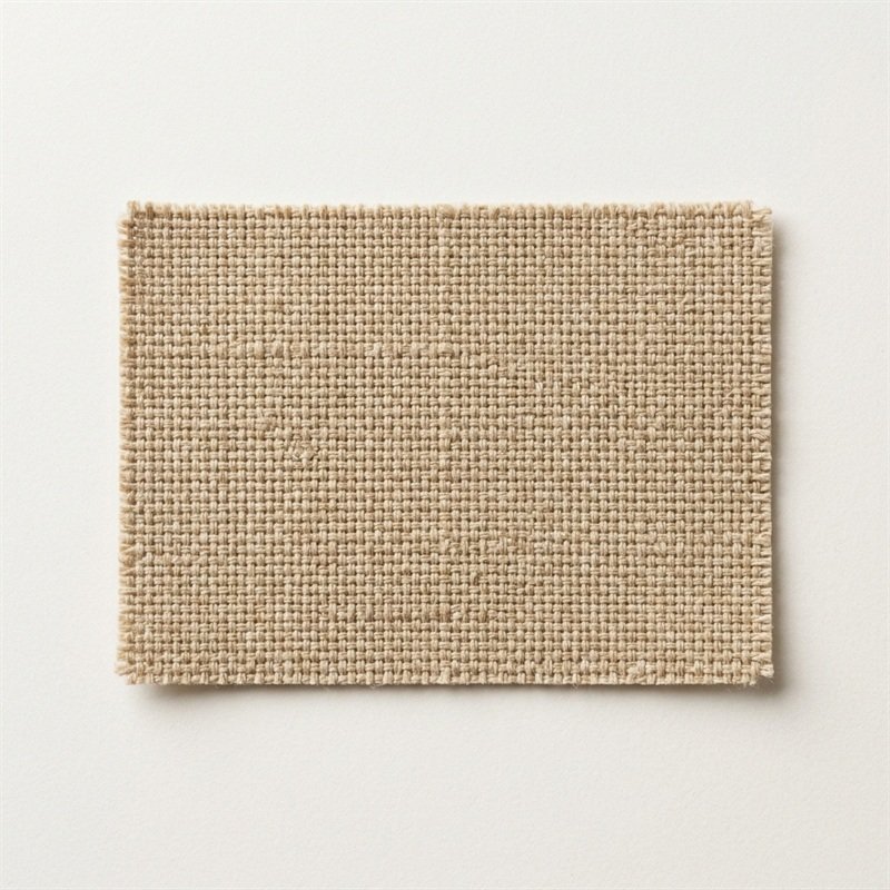 Warm natural beige woven outdoor performance awning fabric sample