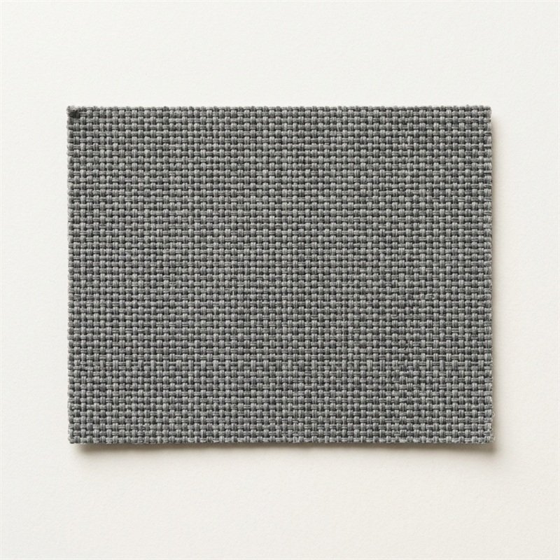 Medium grey woven outdoor performance awning fabric sample